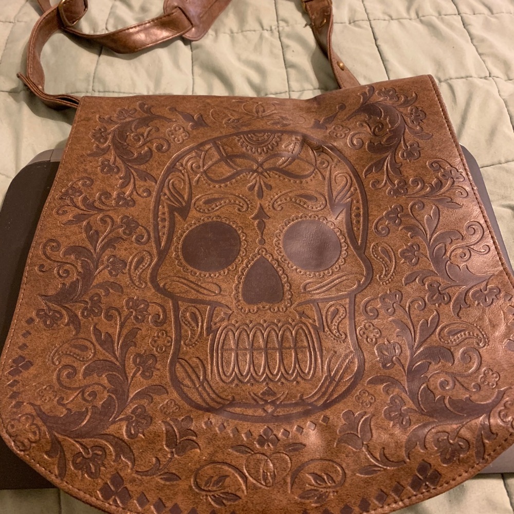 Loungefly sugar skull messenger bag